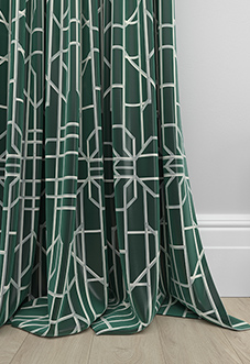 Bamboo Brights, Dark Green - Made To Measure Curtains